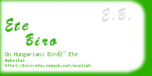 ete biro business card